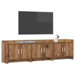 vidaXL TV skrinka 168 x 33 x 47 cm Staré drevo Kompozitné drevo – Obrázok 2