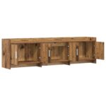 vidaXL TV skrinka 168 x 33 x 47 cm Staré drevo Kompozitné drevo – Obrázok 3