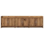 vidaXL TV skrinka 168 x 33 x 47 cm Staré drevo Kompozitné drevo – Obrázok 4