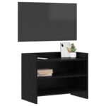 vidaXL TV skrinka 60 x 33 x 47 cm Čierny dub Kompozitné drevo – Obrázok 2