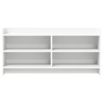 vidaXL TV skrinka 100 x 33 x 47 cm Biela Kompozitné drevo – Obrázok 3