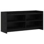 vidaXL TV skrinka 100 x 33 x 47 cm Čierny dub Kompozitné drevo