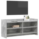vidaXL TV skrinka 100 x 33 x 47 cm Betónovo sivá Kompozitné drevo – Obrázok 2