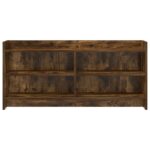 vidaXL TV skrinka 100 x 33 x 47 cm Dymový dub Kompozitné drevo – Obrázok 3