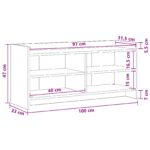 vidaXL TV skrinka 100 x 33 x 47 cm Staré drevo Kompozitné drevo – Obrázok 6