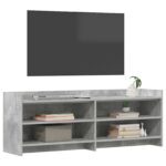 vidaXL TV skrinka 135 x 33 x 47 cm Betónovo sivá Kompozitné drevo – Obrázok 2