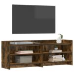 vidaXL TV skrinka 135 x 33 x 47 cm Dymový dub Kompozitné drevo – Obrázok 2