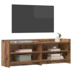 vidaXL TV skrinka 135 x 33 x 47 cm Staré drevo Kompozitné drevo – Obrázok 2