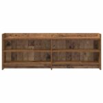 vidaXL TV skrinka 135 x 33 x 47 cm Staré drevo Kompozitné drevo – Obrázok 3