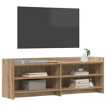 vidaXL TV skrinka 135 x 33 x 47 cm Dub artisan Kompozitné drevo – Obrázok 2