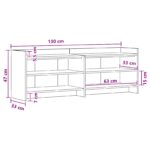 vidaXL TV skrinka 135 x 33 x 47 cm Dub artisan Kompozitné drevo – Obrázok 8
