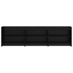 vidaXL TV skrinka 168 x 33 x 47 cm Čierny dub Kompozitné drevo – Obrázok 3