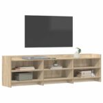 vidaXL TV skrinka 168 x 33 x 47 cm Dub sonoma Kompozitné drevo – Obrázok 2