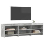 vidaXL TV skrinka 168 x 33 x 47 cm Betónovo sivá Kompozitné drevo – Obrázok 2