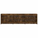 vidaXL TV skrinka 168 x 33 x 47 cm Dymový dub Kompozitné drevo – Obrázok 3