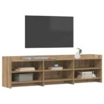 vidaXL TV skrinka 168 x 33 x 47 cm Dub artisan Kompozitné drevo – Obrázok 2