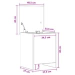 vidaXL Úložná truhlica Sivý Sonoma 40 x 40 x 50 cm Kompozitné drevo – Obrázok 7