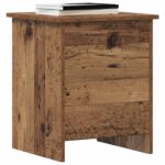 vidaXL Úložná truhlica Staré drevo 40 x 40 x 50 cm Kompozitné drevo – Obrázok 2