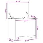 vidaXL Úložná truhlica Dymový dub 60 x 40 x 50 cm Kompozitné drevo – Obrázok 7
