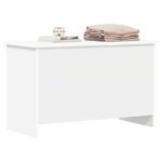 vidaXL Úložná truhlica Biela 80 x 40 x 50 cm Kompozitné drevo – Obrázok 2