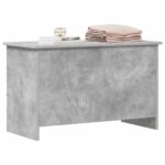 vidaXL Úložná truhlica Betónovo sivá 80 x 40 x 50 cm Kompozitné drevo – Obrázok 2