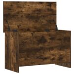 vidaXL Úložná truhlica Dymový dub 80 x 40 x 50 cm Kompozitné drevo – Obrázok 3