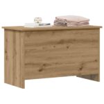 vidaXL Úložná truhlica Dub artisan 80 x 40 x 50 cm Kompozitné drevo – Obrázok 2