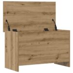 vidaXL Úložná truhlica Dub artisan 80 x 40 x 50 cm Kompozitné drevo – Obrázok 3