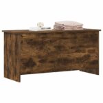 vidaXL Úložná truhlica Dymový dub 100 x 40 x 50 cm Kompozitné drevo – Obrázok 2