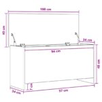 vidaXL Úložná truhlica Staré drevo 100 x 40 x 50 cm Kompozitné drevo – Obrázok 7