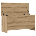vidaXL Úložná truhlica Dub artisan 100 x 40 x 50 cm Kompozitné drevo – Obrázok 3