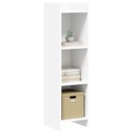 vidaXL Knižnica Biela 30 x 30 x 111 cm Kompozitné drevo – Obrázok 2