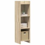 vidaXL Knižnica Dub sonoma 30 x 30 x 111 cm Kompozitné drevo – Obrázok 2