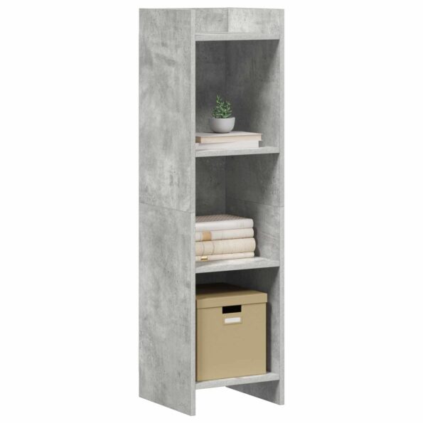 vidaXL Knižnica Betónová šedá 30 x 30 x 111 cm Kompozitné drevo – Obrázok 2