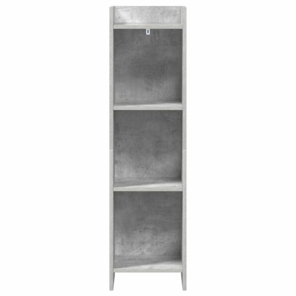 vidaXL Knižnica Betónová šedá 30 x 30 x 111 cm Kompozitné drevo – Obrázok 3