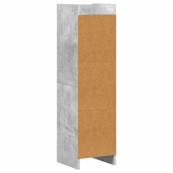 vidaXL Knižnica Betónová šedá 30 x 30 x 111 cm Kompozitné drevo – Obrázok 5