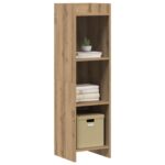 vidaXL Knižnica Dub artisan 30 x 30 x 111 cm Kompozitné drevo – Obrázok 2