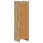 vidaXL Knižnica Dub artisan 30 x 30 x 111 cm Kompozitné drevo – Obrázok 5