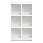 vidaXL Knižnica Biela 59 x 30 x 111 cm Kompozitné drevo – Obrázok 3
