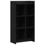 vidaXL Knižnica Čierny dub 59 x 30 x 111 cm Kompozitné drevo