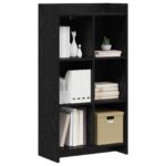 vidaXL Knižnica Čierny dub 59 x 30 x 111 cm Kompozitné drevo – Obrázok 2