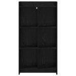 vidaXL Knižnica Čierny dub 59 x 30 x 111 cm Kompozitné drevo – Obrázok 3