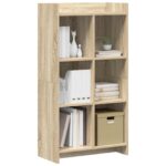 vidaXL Knižnica Dub sonoma 59 x 30 x 111 cm Kompozitné drevo – Obrázok 2