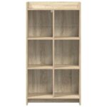 vidaXL Knižnica Dub sonoma 59 x 30 x 111 cm Kompozitné drevo – Obrázok 3