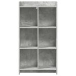 vidaXL Knižnica Betónová šedá 59 x 30 x 111 cm Kompozitné drevo – Obrázok 3