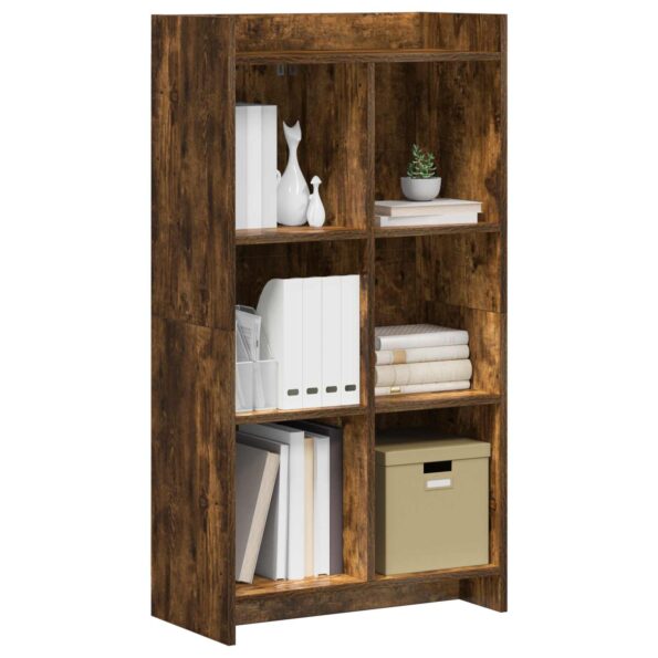 vidaXL Knižnica Dymový dub 59 x 30 x 111 cm Kompozitné drevo – Obrázok 2