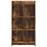 vidaXL Knižnica Dymový dub 59 x 30 x 111 cm Kompozitné drevo – Obrázok 3