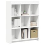 vidaXL Knižnica Biela 87,5 x 30 x 111 cm Kompozitné drevo – Obrázok 2