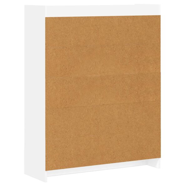 vidaXL Knižnica Biela 87,5 x 30 x 111 cm Kompozitné drevo – Obrázok 5