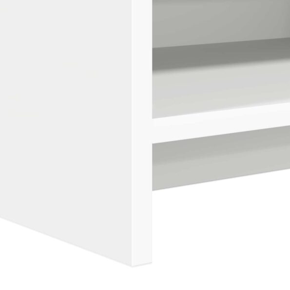 vidaXL Knižnica Biela 87,5 x 30 x 111 cm Kompozitné drevo – Obrázok 6